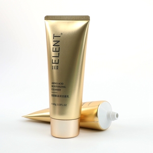 <span class=keywords><strong>Tube</strong></span> vide compressible personnalisable en aluminium composite plaqué or haut de gamme de 100 ml pour emballage cosmétique de nettoyant hydratant aux acides aminés - Product Image 2