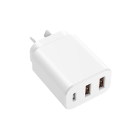 Adaptateur de charge rapide GaN 2A1C PD3.0 30W à haute efficacité avec prise AU pour l'Australie IEC EN62368
