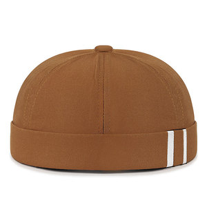 Unisex Landlord Hat Coffee Color Striped Sunshade Breathable Adult Street Dance Style - Product Image 1