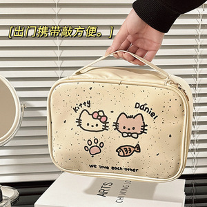 Kitty Daniel Toiletry Bag <b>Rectangle</b> Anime Cartoon Design For Women Travel Storage Makeup Organizer Bathroom Use - Product Image 1