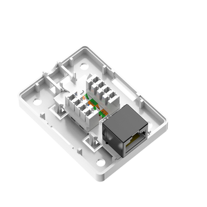 Flache Einzel- oder Doppel-Port Wandmontage RJ45 Aufputz-<span class=keywords><strong>Box</strong></span> Steckdosen-Frontplatte ABS Cat6 RJ45 RJ11 Frontplatte Cat 6 Frontplatte - Product Image 5