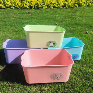 Plastic Storage Box Rectangle 33x20x14cm <b>Stackable</b> Desktop Organizer For Neatening And Storage - Product Image 4