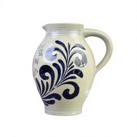 Mug à Apfelwein en Porcelaine Classique Allemande Vintage à Motif Bleu - Possmann Frankfurt - Tasse à Vin de Pomme - Passe au Lave-Vaisselle - Écologique
