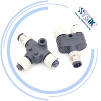 Conector de Montaje en Panel M12 de 3/4/5/6/8/12 Pines con Indicador LED, IP67 Impermeable, USB Tipo-C Hembra, Enchufe para Equipo Industrial