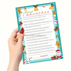 การ์ดเกมกิจกรรมวันขอบคุณพระเจ้าเทศกาลภาพยนตร์วันหยุดและเพลงสำหรับกลุ่มสำนักงานผู้ใหญ่ - Product Image 3