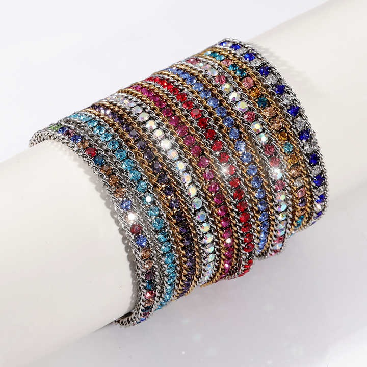Pearl Tennis Bracelet Rainbow Gold main image 1
