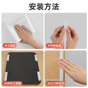 Crochets adhésifs pour cadres photo, sans perçage, crochet simple, capacité de charge 5-10 kg, clips magiques pour montage mural de cadres photo - Product Image 5