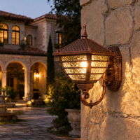 Lampe de rue extérieure de style européen, IP65, étanche, en aluminium et verre, AC 85-265V, pour villa, jardin, parc