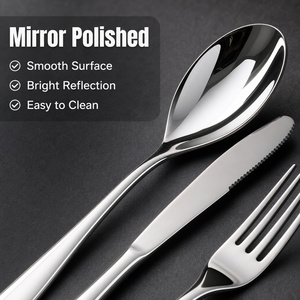 Wholesale Knife <b>Fork</b> Spoon Hotel Flatware Wedding Stainless Steel Gold Flatware Set - Product Image 4