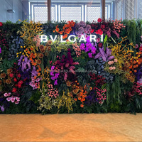MoKtong Marineblaue Blumenwand-Kulisse mit 5D Künstlichen Seidenrosen für Formelle Abendveranstaltungen und Dinner-Party-Dekoration