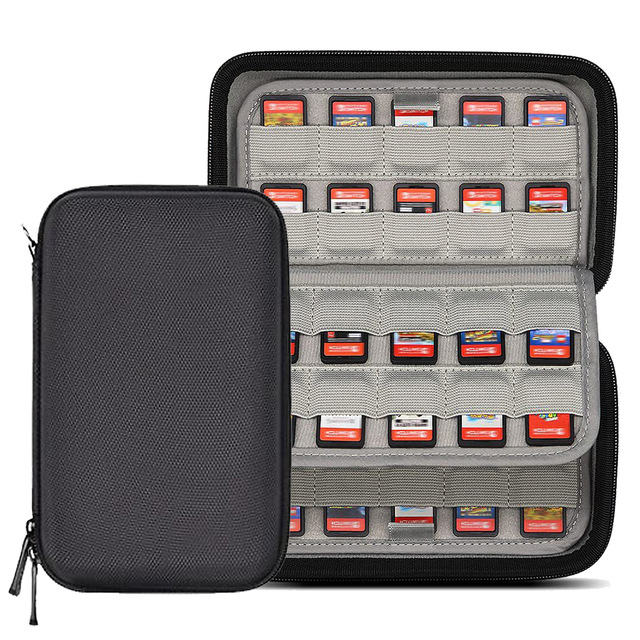 Custom Game Card Storage Bag 80 120 Card Nylon EVA Storage Hard Case for Switch SD Card