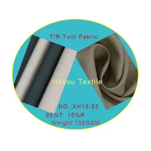 Whole 85% Polyester 15% Rayon Tr Fabric For Arab Thobe In Flat Roll Kandora Fabric Muslim Men's Suiting