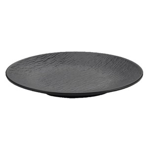 Japanese Style <b>Black</b> Round Melamine <b>Plate</b> For Steak Western Food Restaurant Use - Product Image 3