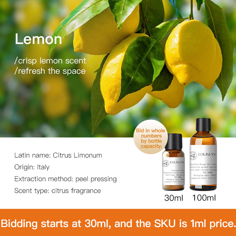 Huile essentielle de citron (Italie) commande minimum 30 ml