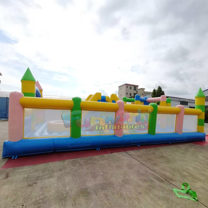 Gran parque infantil inflable de calidad comercial para exteriores, ciudad de diversión para niños, casa de brinco con pista de obstáculos - Product Image 2