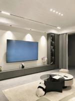 Mueble de TV Flotante con Luz LED, Madera Gris Moderna - Tamaño Personalizado OEM