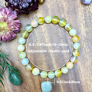 Pulsera DAISY xiaod, de ágata amarilla natural, es una joya de cristal que atrae calidez, prosperidad, riqueza y vitalidad. - Product Image 3