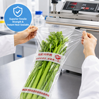 Sacs plats personnalisés en CPP pour légumes et céleri, qualité alimentaire, thermoscellables, imprimés en héliogravure pour l'agriculture