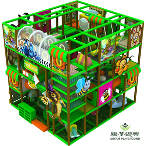Giấc mơ trẻ em trong nhà phim hoạt hình động vật rừng rừng chủ đề sinh động Zoo chơi lâu đài sân chơi với thiết kế đa dạng cho 6x5.5x5.6m trang web - Product Image 4
