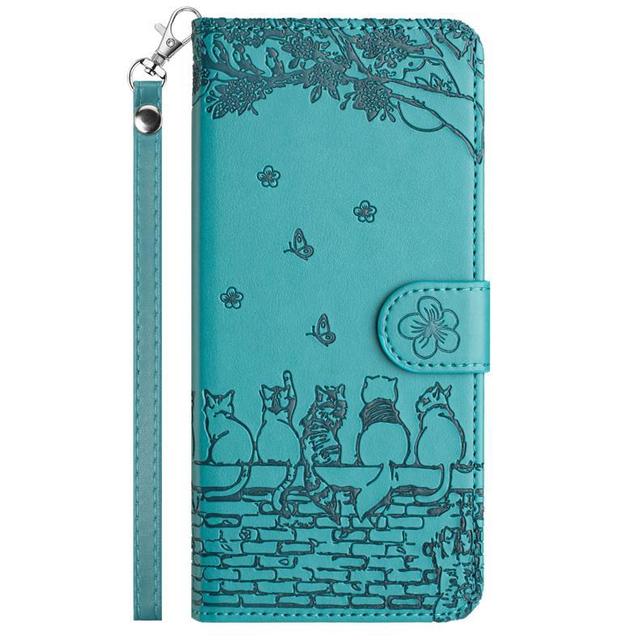 Cat Animal Wallet Leather Case for Samsung Galaxy S26 Edge Plus S25 Ultra S24 FE A06 A16 A26 A36 A56 A07 A17 A27 A35 A57 Cover