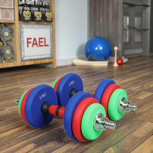 15-30kg Cast Iron Adjustable <b>Dumbbell</b> Sets PVC Handles Home Fitness Equipment Plastic Dipped Exercise Bodybuilding - Product Image 6