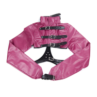 Hogtie Contraintes Camisole de force Jeux pour adultes Veste droite Harnais réglable Corps Bondage Gear Bande Fetish Retaining Gear