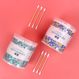 Bâtonnets de coton Chenye, 200 pièces, double couche, pointe ronde, pour le nettoyage des oreilles, le démaquillage, usage quotidien - Product Image 2