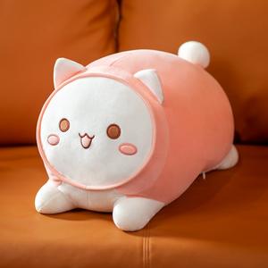 Simpatico giapponese grasso casa gatto stoffa giocattolo morbido e carino cucciolo di cane che dorme adorabile volpe Spandex cuscino di peluche per bambini - Product Image 1