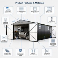 Abri de voiture préfabriqué 10x20-13x20 en acier, abri pour véhicules à toit en apice, bâtiment de stockage métallique, vente en gros du fabricant
