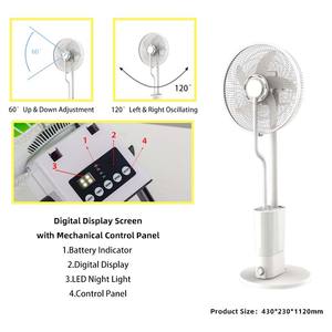 Nouvelle arrivée 2 en 1 ventilateur de brouillard d'eau solaire rechargeable avec humidificateur à distance - Product Image 2