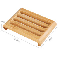 Porte-savon en bambou durable imperméable et de luxe 100% naturel élégant pour salle de bain ou cuisine