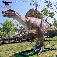 Modèles animatroniques de dinosaures jurassiques, sculpture de spinosaure grandeur nature, statue de dinosaure, décoration de parc