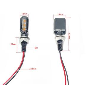 <span class=keywords><strong>Clignotant</strong></span> <span class=keywords><strong>Clignotant</strong></span> Ambre <span class=keywords><strong>Clignotant</strong></span> 12V pour Honda Yamaha Kawasaki <span class=keywords><strong>Bobber</strong></span> Cafe Racer 8mm Moto Mini 3LED - Product Image 4