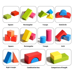 Jouet éducatif en bois pour enfants, 82 pièces, pour l'entraînement à la pensée 3D, empilage de formes, jouet cognitif pour enfants, très vendu - Product Image 4