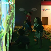 Gooest Crazy Magic Ball Projecteur 3D Écran interactif immersif pour enfants, jeu mural, aire de jeux intérieure en métal