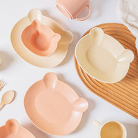 Assiette à dessert en céramique pour le petit déjeuner, vaisselle mignonne et créative pour enfants, bol à salade de bonbons