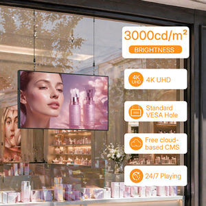 Pantalla LCD Semi Exterior <span class=keywords><strong>de</strong></span> 3000 Nits, 16:9, Alto Brillo, Pantalla Publicitaria para Ventanas con CMS en la <span class=keywords><strong>Nube</strong></span> Gratuito y Sensor <span class=keywords><strong>de</strong></span> Luz Automático - Product Image 1