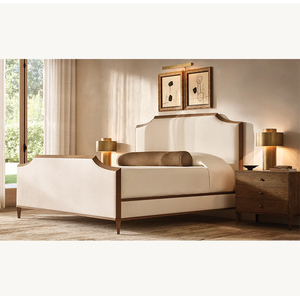 Современная роскошная мебель для спальни: кровать King Size, двуспальная кровать, тканевая кровать Belgrave с изголовьем. - Product Image 6