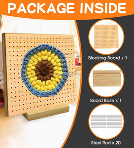 Hot bán tùy chỉnh tre gỗ ngăn chặn Hội Đồng Quản trị pins khắc kỹ thuật cho Crochet phụ kiện đan những người yêu thích may vá - Product Image 4