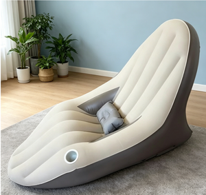Canapé-lit gonflable automatique avec pompe électrique intégrée, chaise longue gonflable portable pour le camping, le jardin, le bureau - Product Image 2