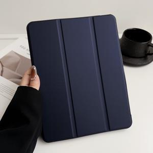 Étui de protection pour tablette iPad 10e génération, fin et pliable, en cuir PU mat, antichoc, avec dissipation thermique en nid d'abeille givré en TPU - Product Image 5