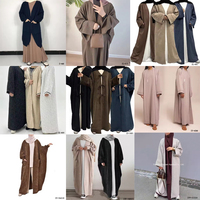 Abaya en jean brut surdimensionné épais de qualité supérieure, personnalisé, automne-hiver, grande taille, vêtements islamiques pour femmes, musulmane, Ramadan, Eid Abaya