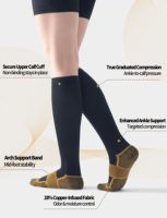 Chaussettes de compression infusées au cuivre 20-30 mmHg pour hommes et femmes, soutien gradué, circulation, sport, voyage, infirmières