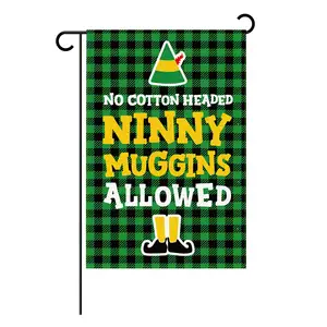 Ninny Muggins Permitido 12x18 polegada Vertical Dupla Face Bem-vindo Inverno Jardim Bandeira para Decoração Ao Ar Livre