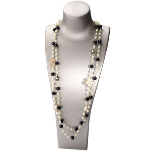 DF0018 collana lunga di <span class=keywords><strong>perle</strong></span> di moda di vendita calda collana di <span class=keywords><strong>perle</strong></span> <span class=keywords><strong>lunghe</strong></span> di fiori da donna - Product Image 2
