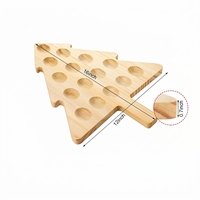 Support à gâteau en bois moderne et durable en forme de sapin de Noël, étagère de rangement et présentoir pour desserts et collations de fête, décoration de fête