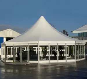 Tenda della Pagoda del Gazebo della struttura di alluminio tenda della festa nuziale di lusso della tenda foranea di vetro trasparente