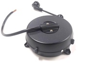 Enrollador de Cable de Cobre Retráctil Pequeño de 2.5m de Capacidad, Cable de Extensión con Enchufe Europeo de 3 Pines, Retorno Automático con Resorte, 230V, para Electrodomésticos
