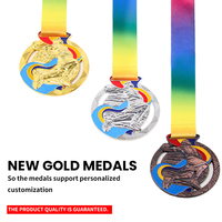 Medalla de metal con logotipo de formas personalizadas, medallas y trofeos de gimnasia de baile, medallas de fútbol