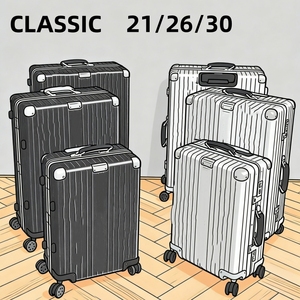 Maleta de Viaje de Lujo, Estilo RIMOWA, Híbrida Clásica Original, de Aleación de Aluminio y PC, 16/18/21/26/30/31/33 Pulgadas - Product Image 2